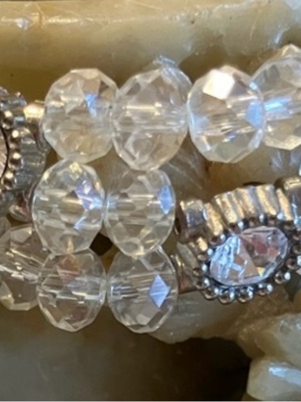 CUT CRYSTAL AND AB CRYSTAL BRACELETS AND EARRINGS - Picture 4 of 14